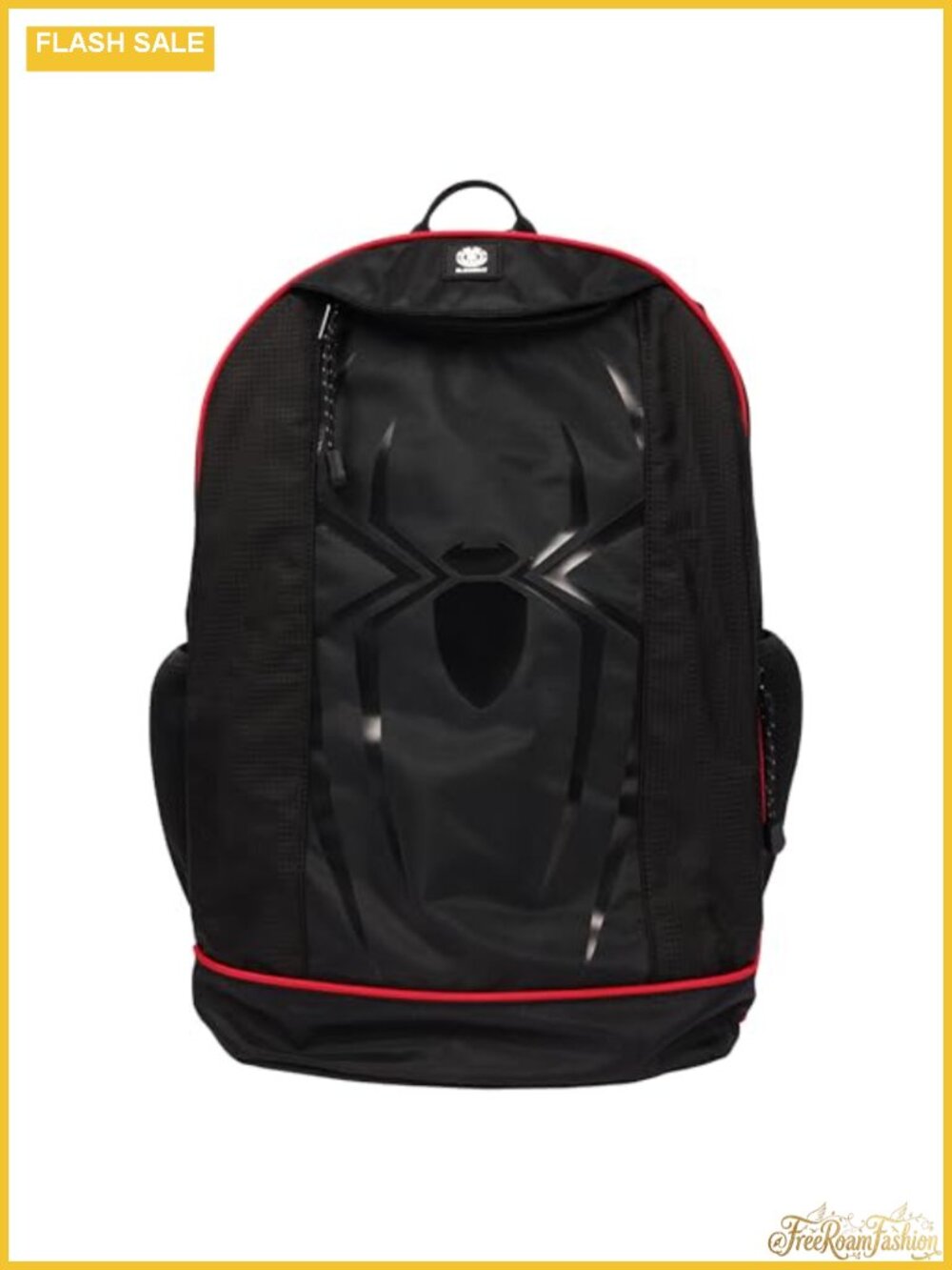 Oversized Rubberized Spider-Man Print Nylon Travel Daypack Backpack with Padded